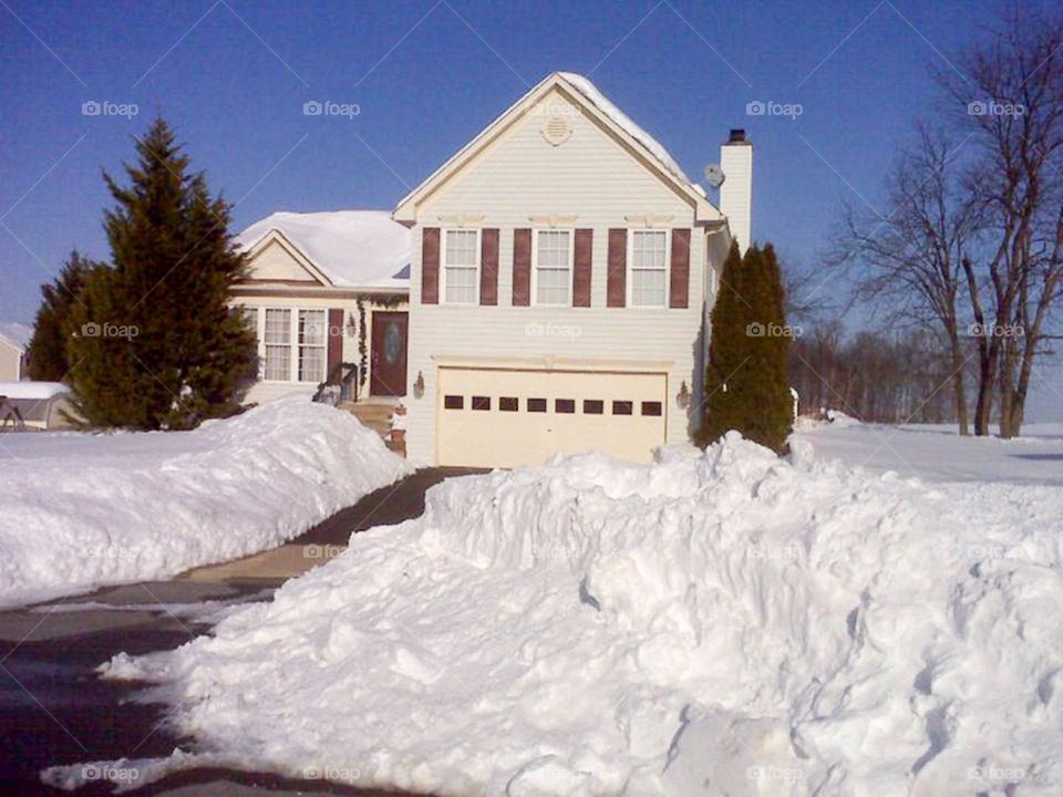 Lots of snow. More than 3 feet of snow to dig out of our garage