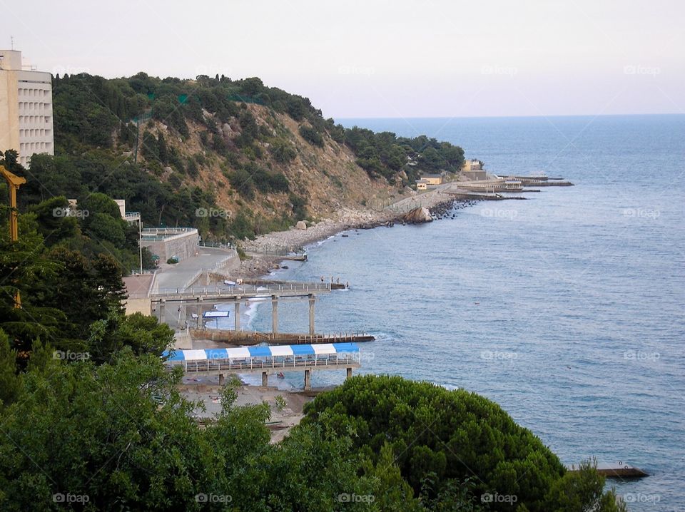 Coastline of Crimean island 