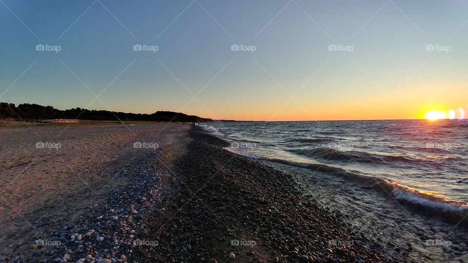 beautiful sunset Lake Superior