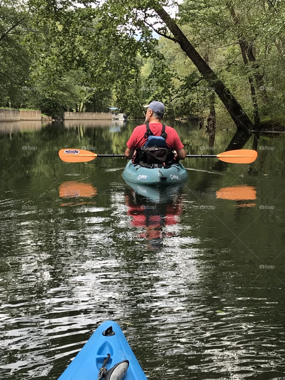 Kayakers in the river admiring the sites 