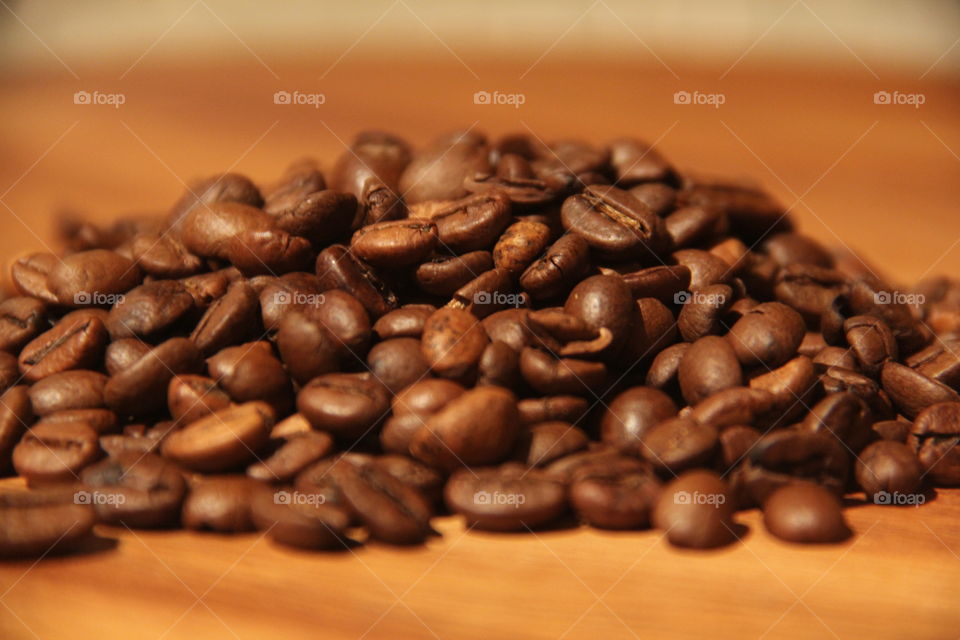 coffee beans on a table