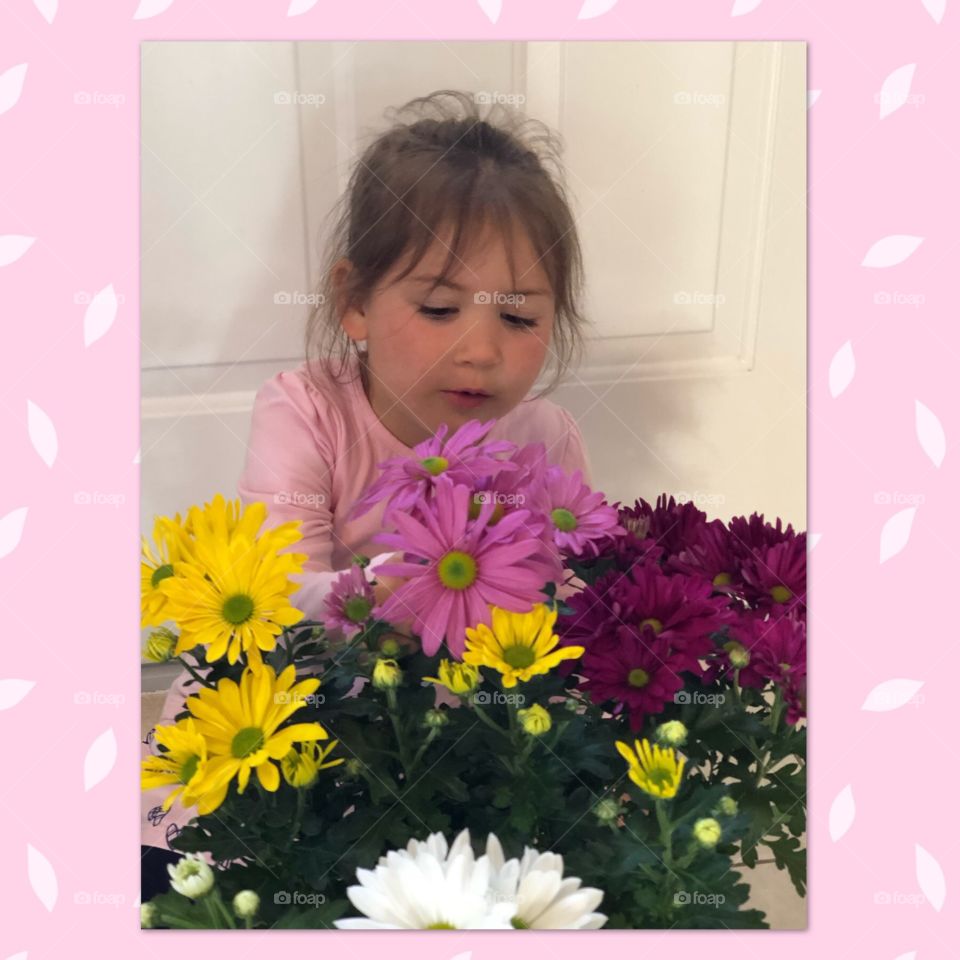 “I Love These Pretty Flowers!”