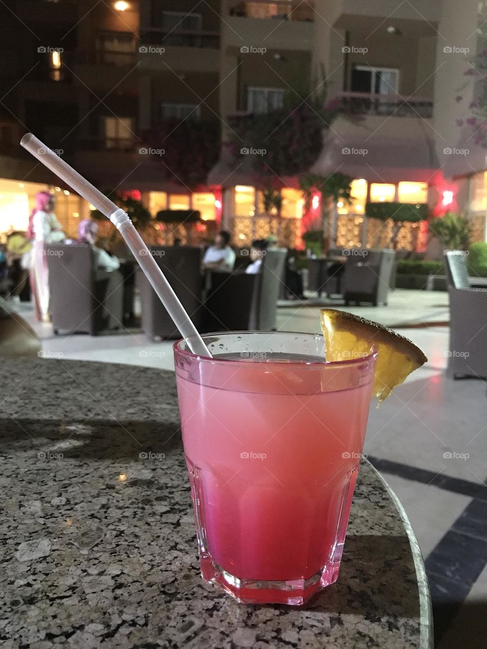 Pink cocktail