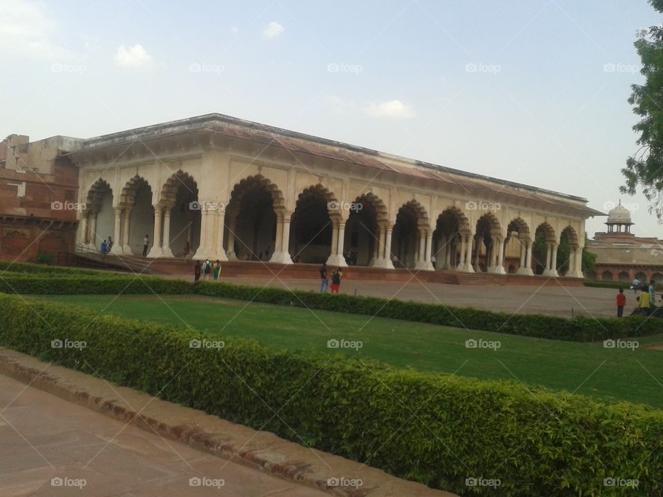 Agra Fort is a historical fort in the city of Agra in India. It was the main residence of the emperors of the Mughal Dynasty till 1638, when the capital was shifted from Agra to Delhi. The Agra fort is a UNESCO World Heritage site.[1] It is about 2.5 km northwest of its more famous sister monument, the Taj Mahal. The fort can be more accurately described as a walled city.