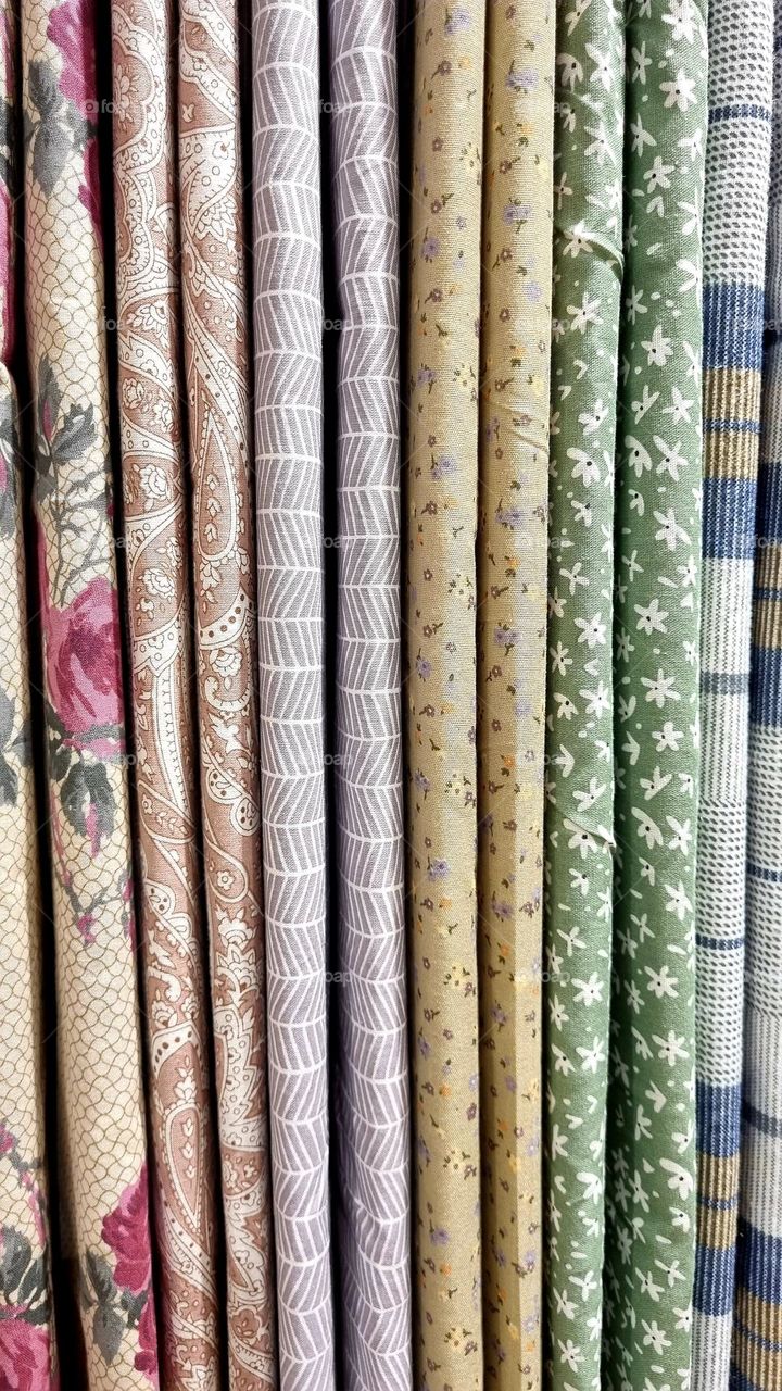 The texture of the fabrics