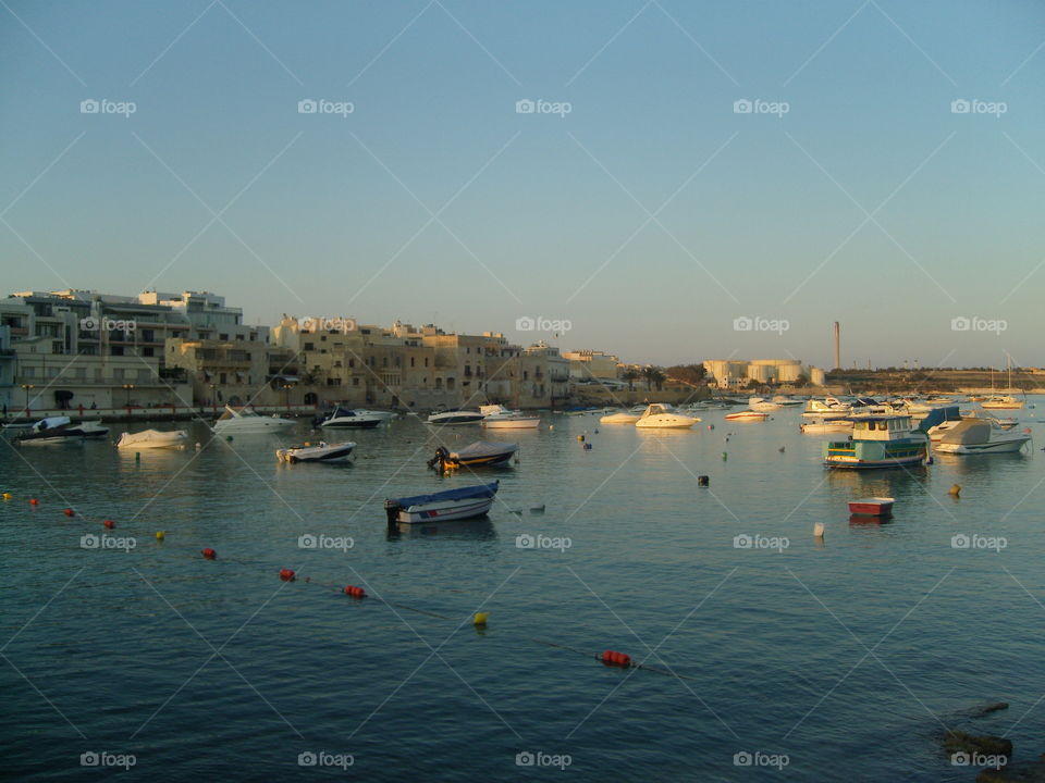 Malta harbor with boats