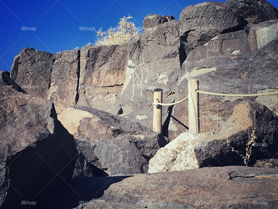 Petroglyphs by the ancient ones in Albuquerque New Mexico 