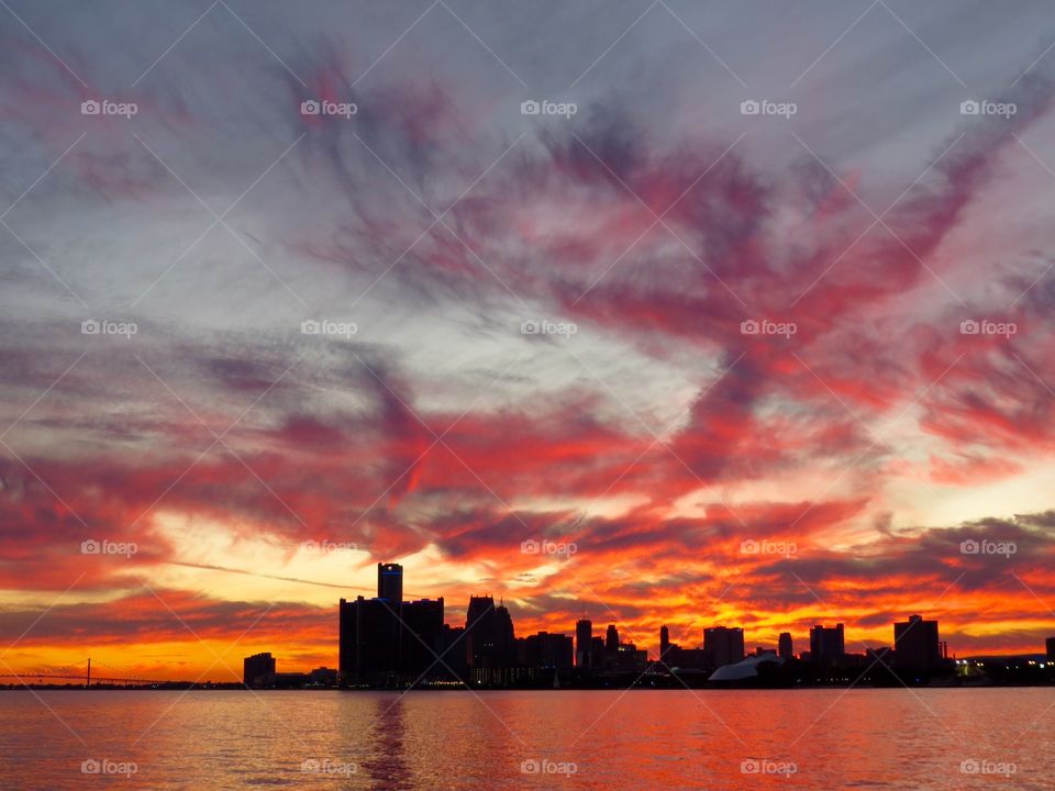 Detroit sunset . Detroit sunset 20SEP15