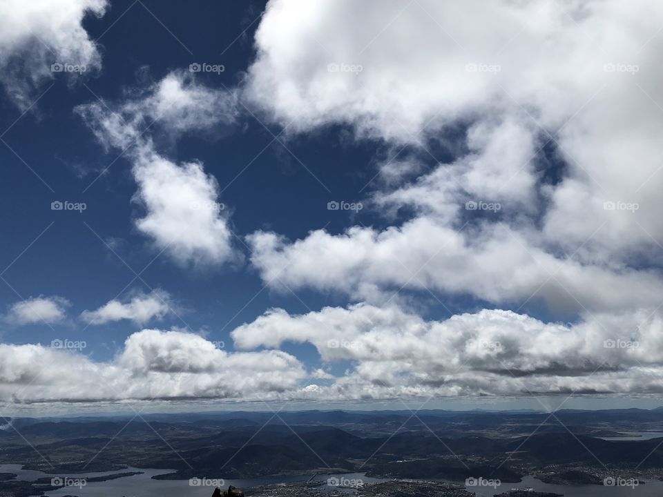 Sky view from a mountain