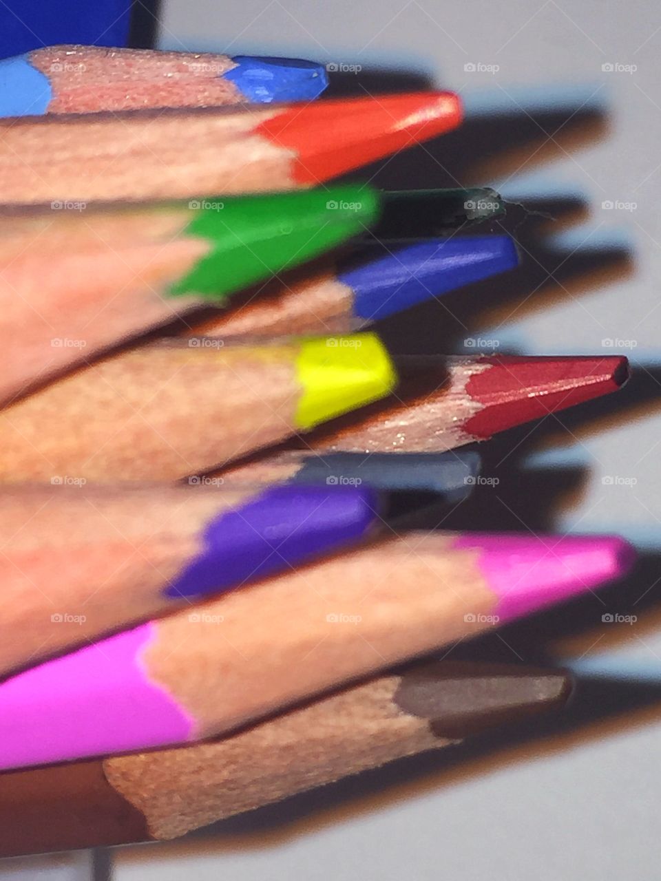Macro colored pencils