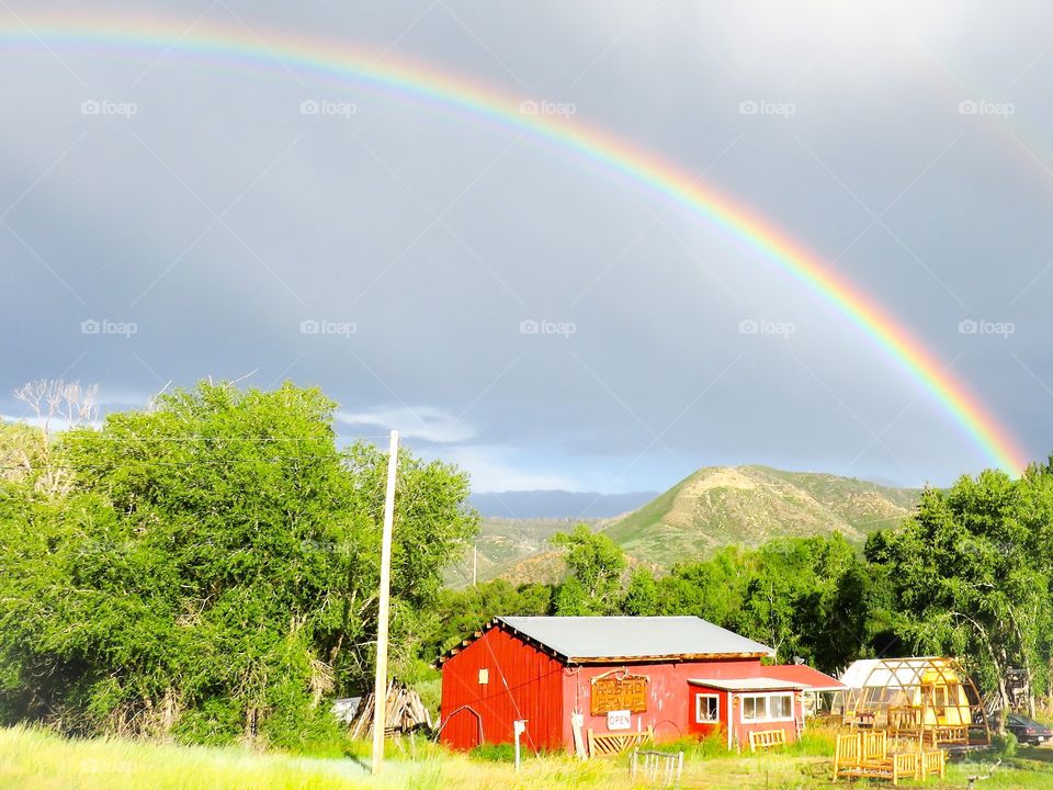 Rainbow on the farm 