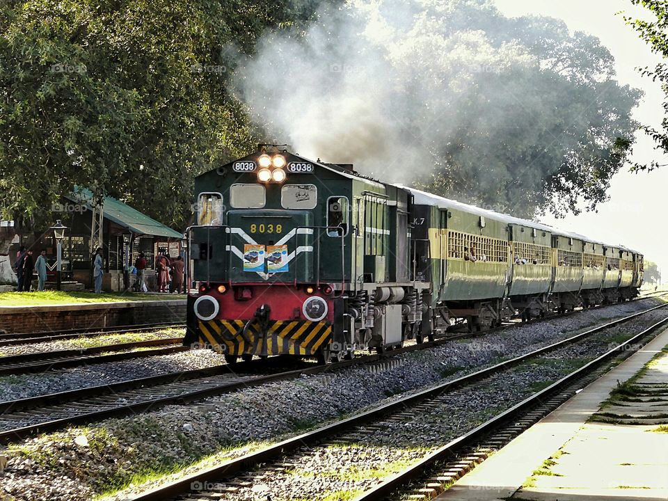 Golra Sharif Train Station and Railway Heritage Museum in Islamabad, Pakistan.