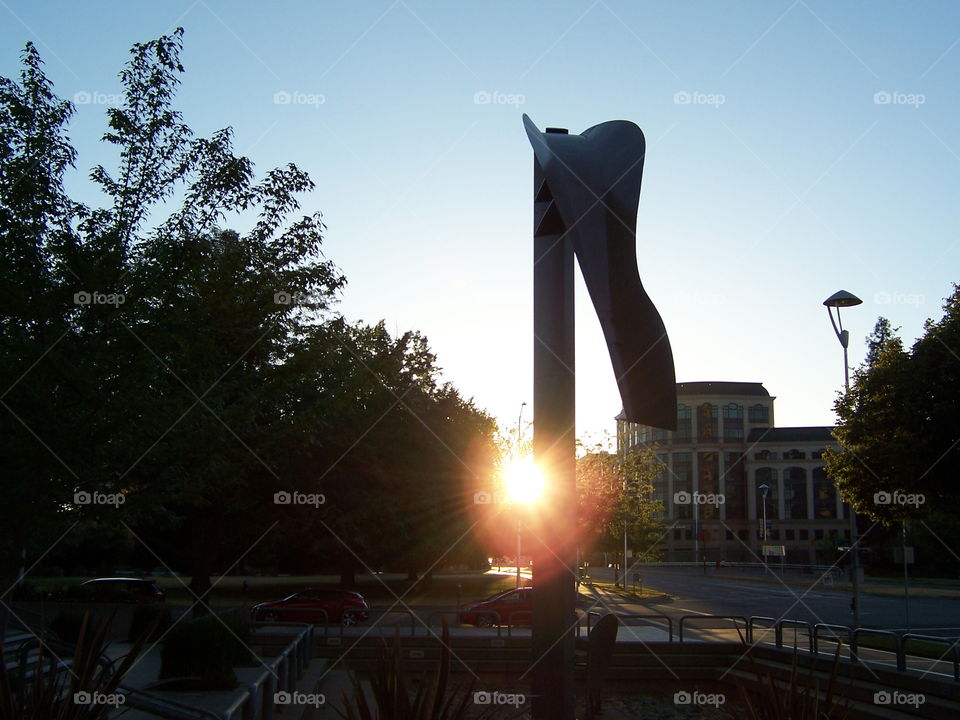 Sunset waterfall. Out riding my bike enjoying the sunset