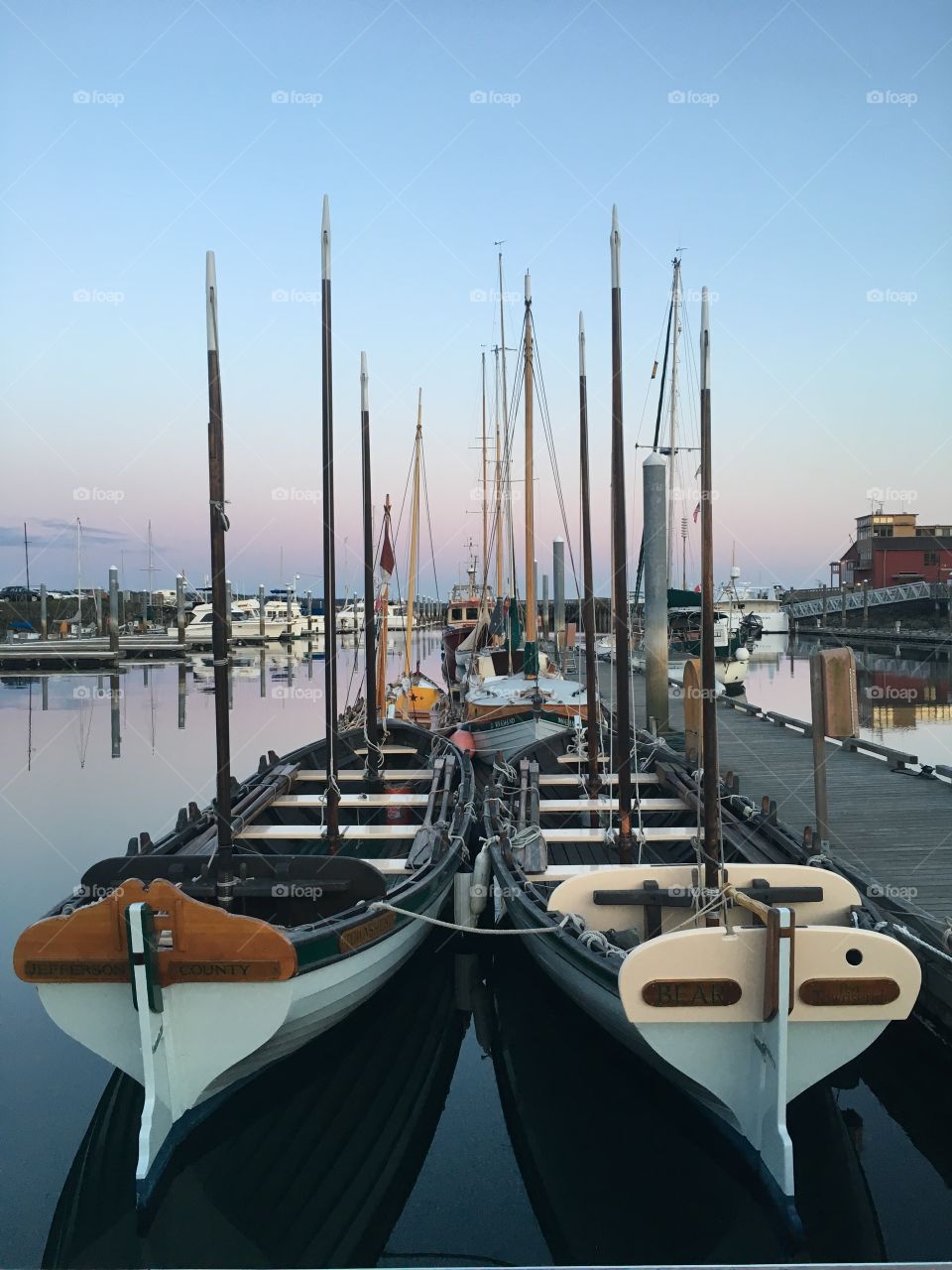 Pink Sunset at Port Townsend Marina