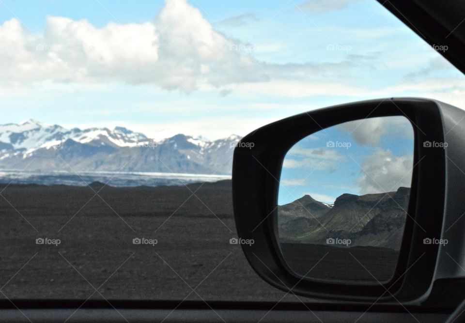 Driving ring road in Iceland 