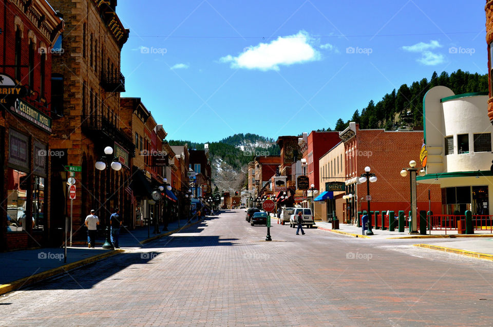 street downtown deadwood south dakota by refocusphoto