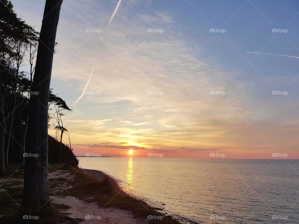 Sunset at  the Baltic Sea