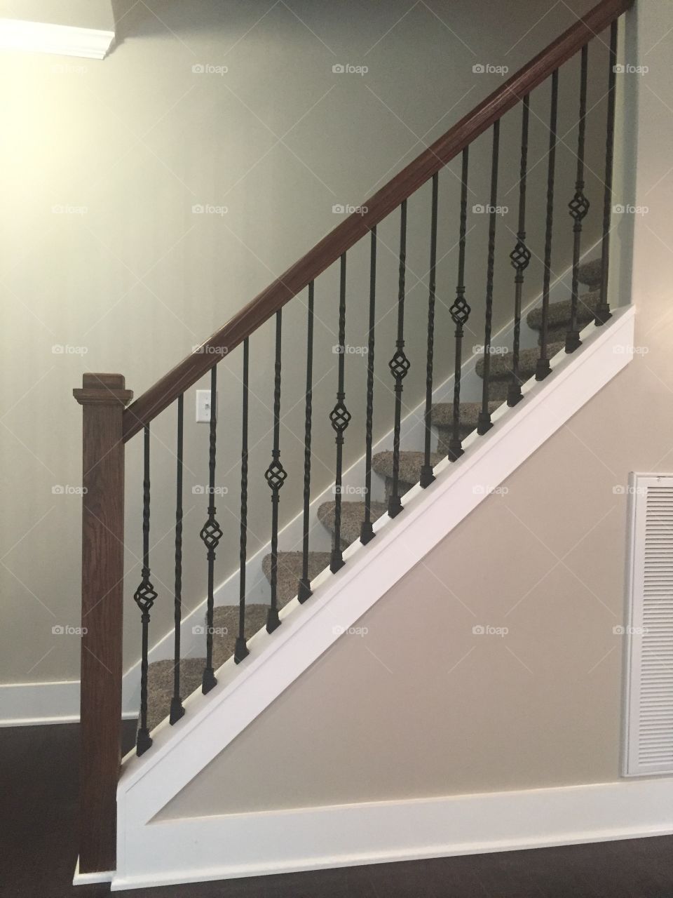 Iron stair railing