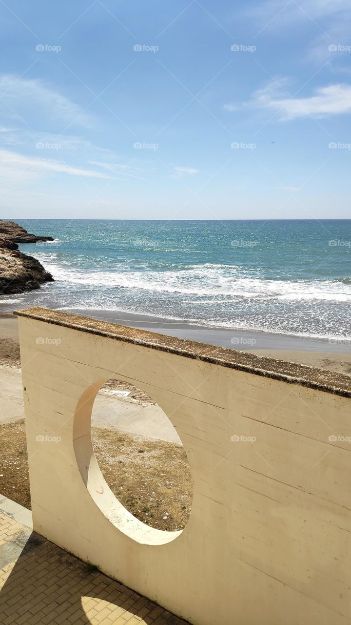 Eye wall looking at the sea.