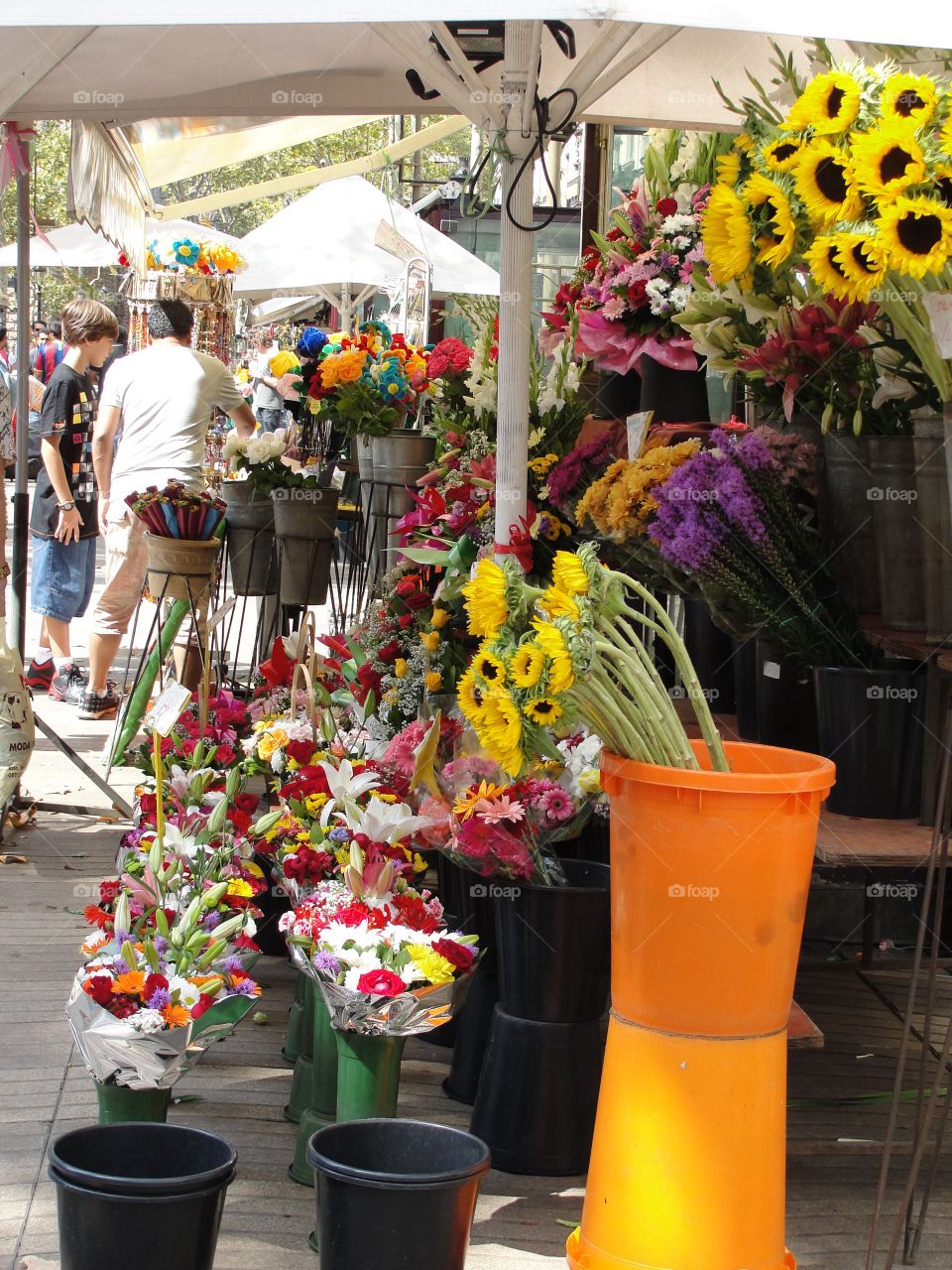 Flower stand la ramblas Barcelona 