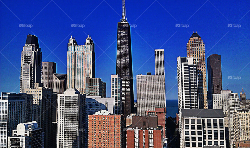 skyline chicago downtown chicago city by jfagan85