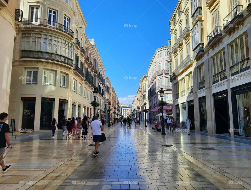 people walking malaga spain