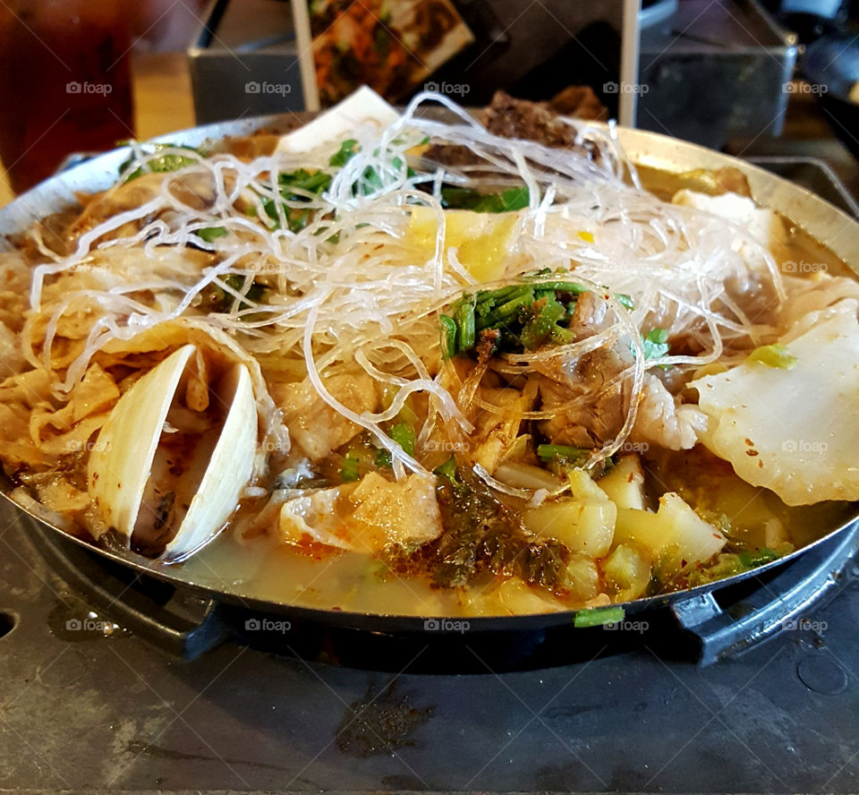 Lamp soup hot pot