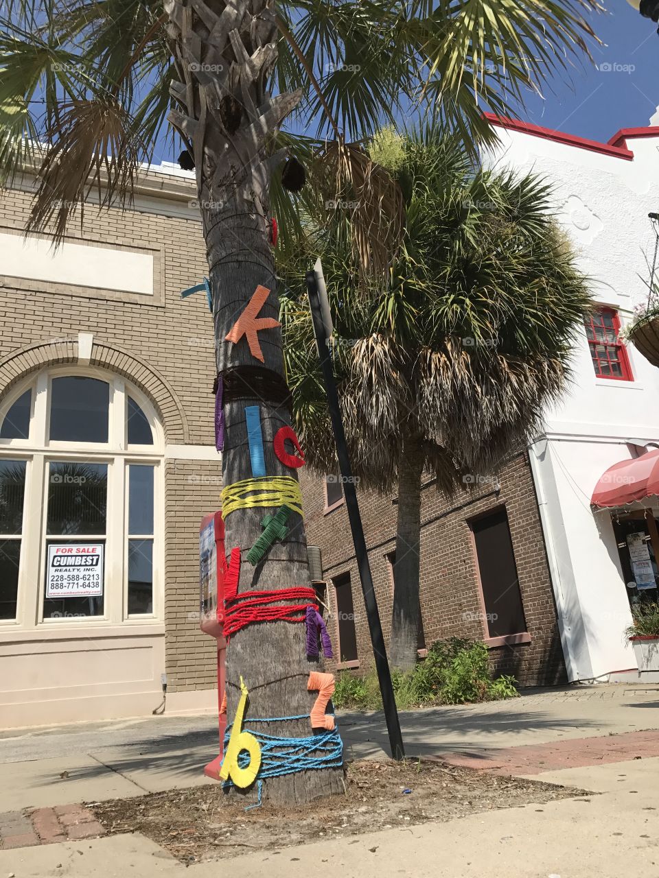 Decorated tree in downtown!!