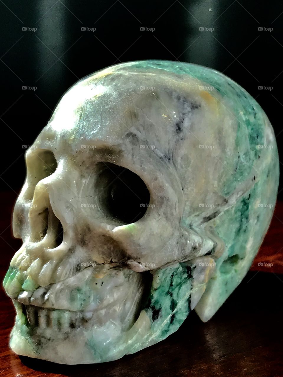 Amazonite skull