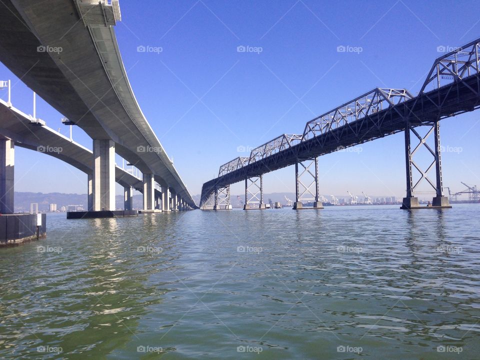 San Francisco Bay Bridge. New vs. Old SF Bay Bridge