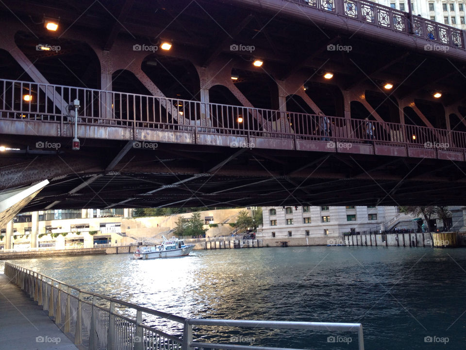 metal bridge boat chicago by leanderthal