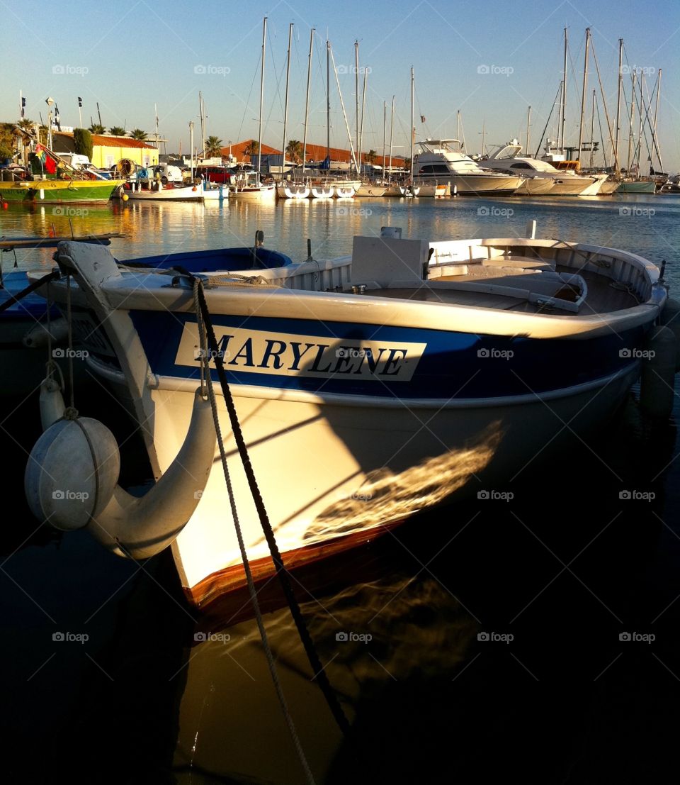 Fishing boat. Fishing boat in the pier