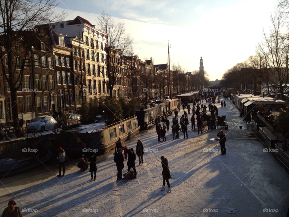 winter ice canals amsterdam by ips