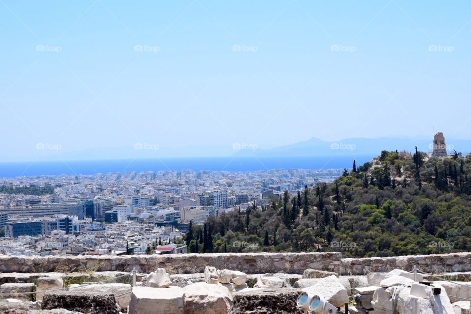 Athens and Mediterranean Sea