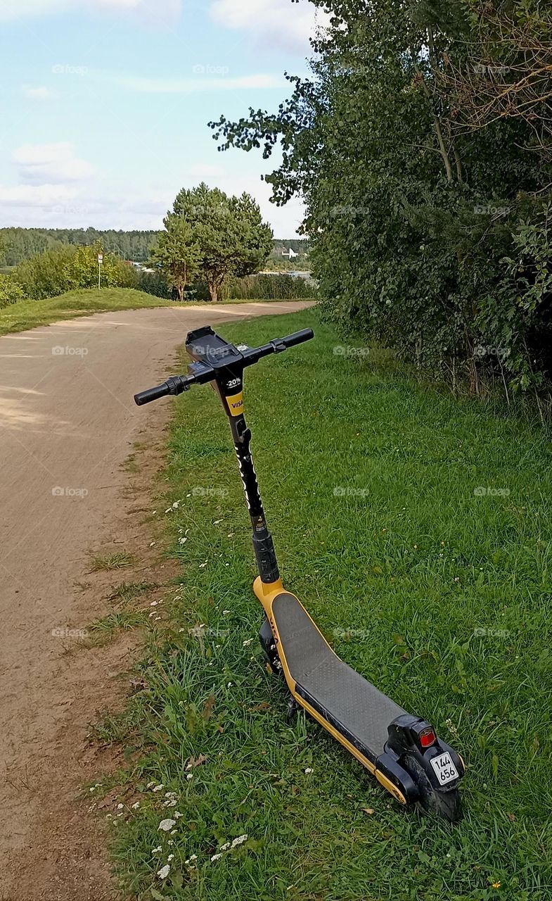 electric scooter, summer time