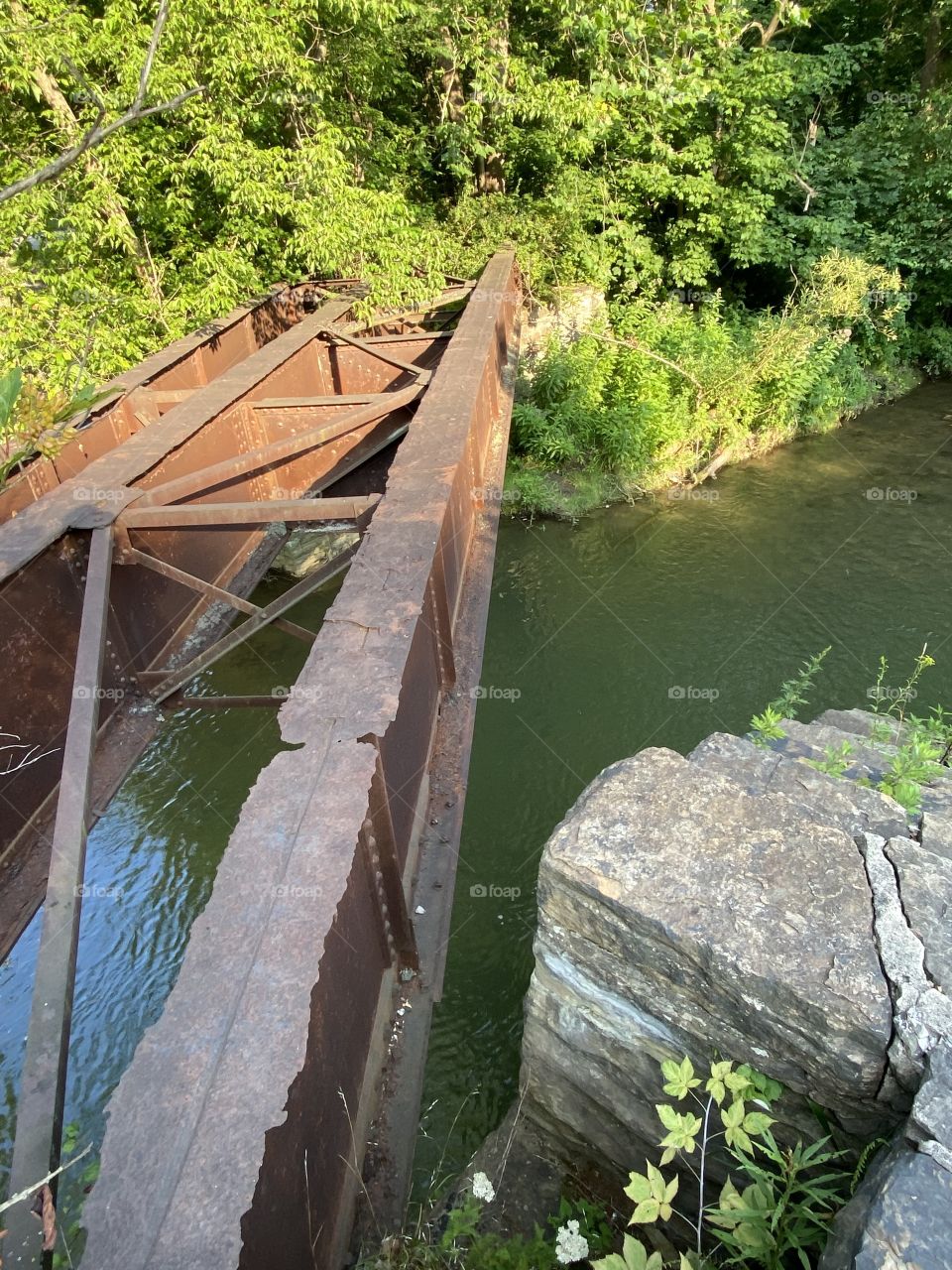Abandoned trolley bridge 