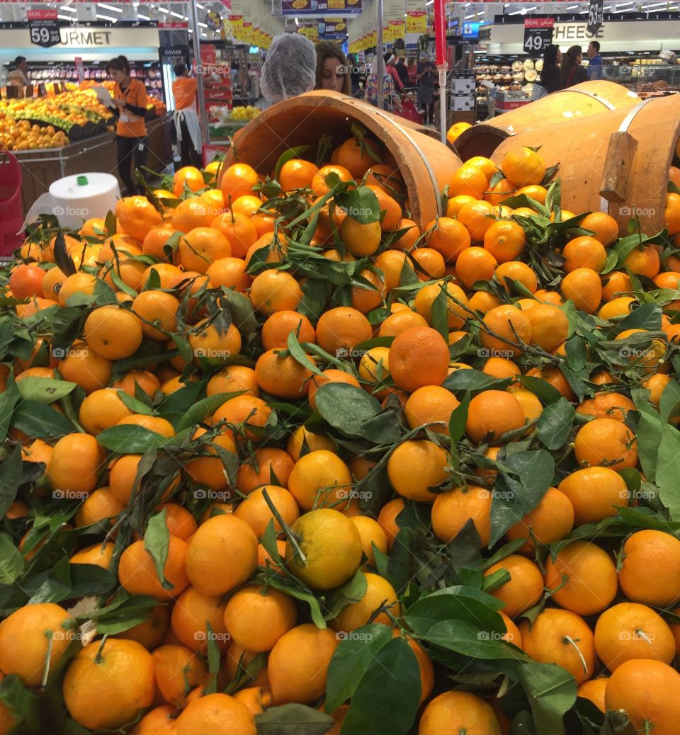 Fresh clementine oranges on sale