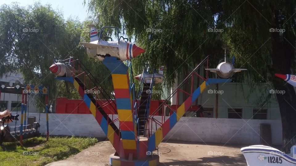 Children's playground in North Korea