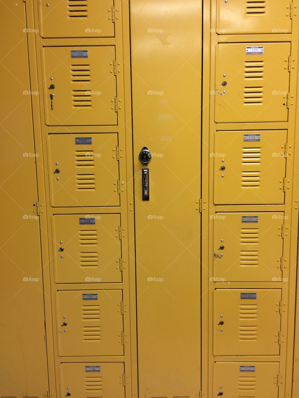 Yellow lockers 1950