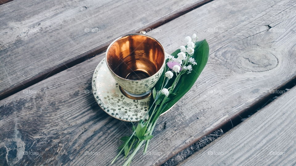 Coffee after a walk. 
