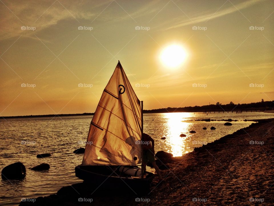 Sunset on the beach