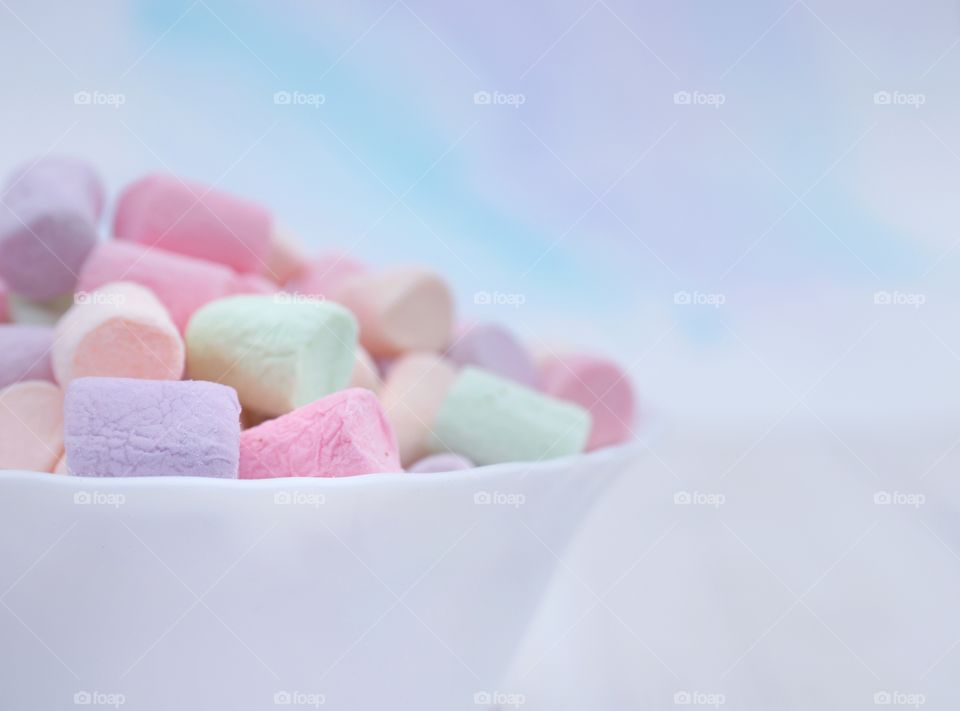 Sweet multicolored marshmallows