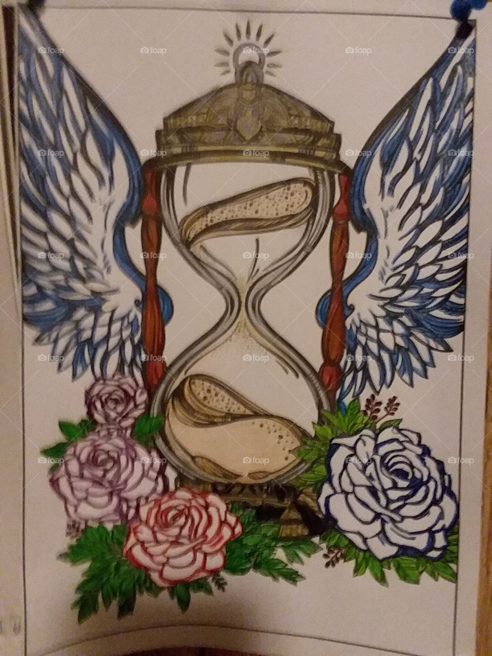 the sands in the hourglass symbolize time & how quickly it can go by