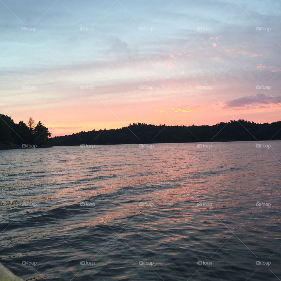 Water, Sunset, Dawn, Lake, No Person
