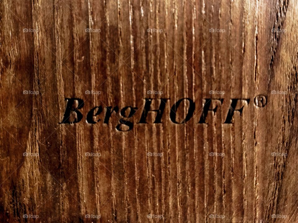 Berghoff logo on tree texture