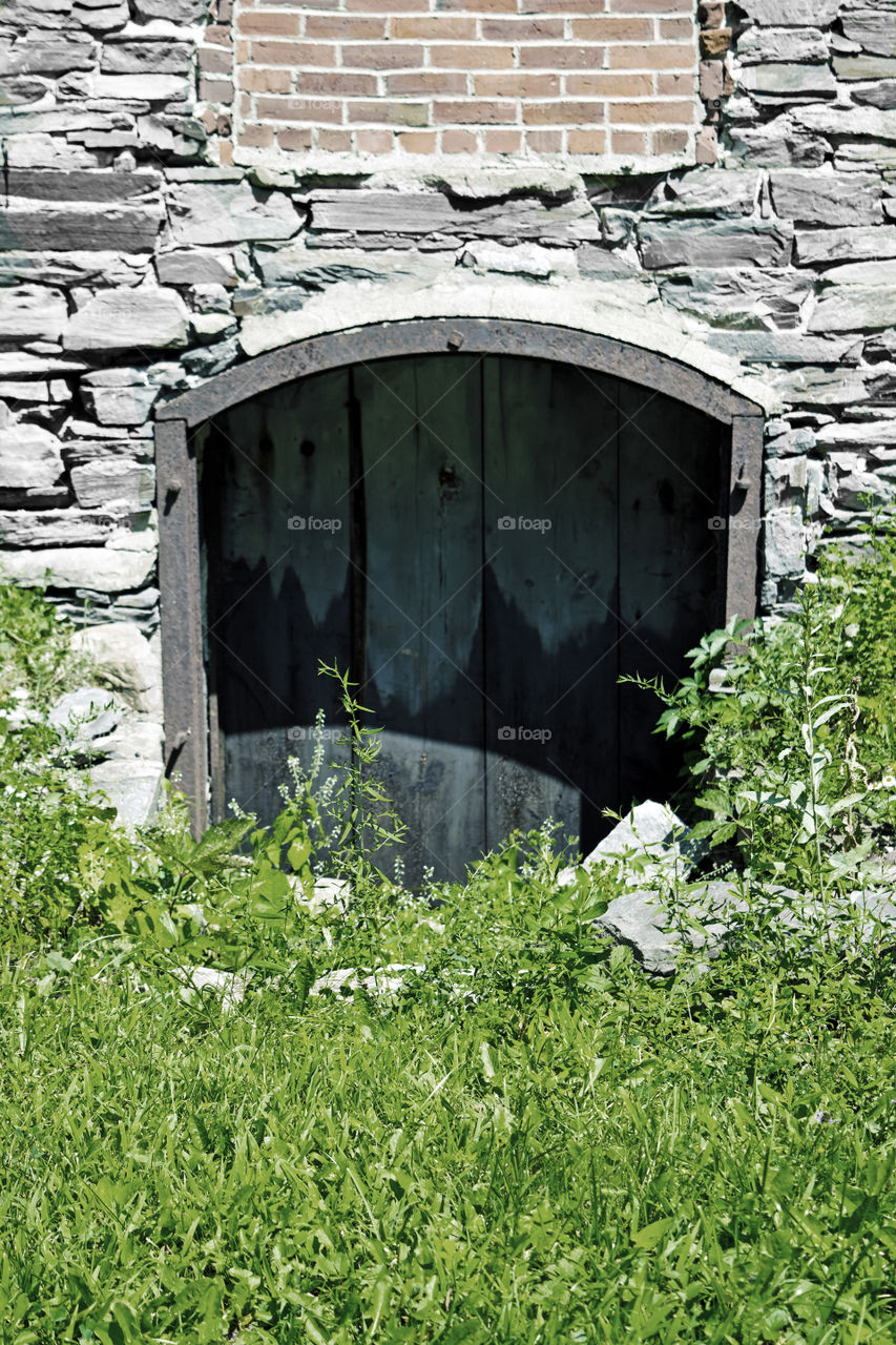 Coal shuttle at an old bean factory.  