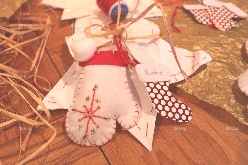 Packing Christmas presents 