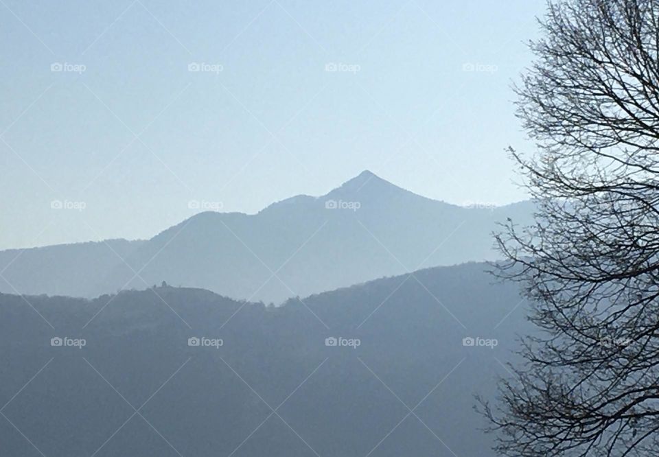 Morning light in mountains