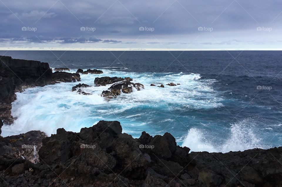 By the sea cliffs