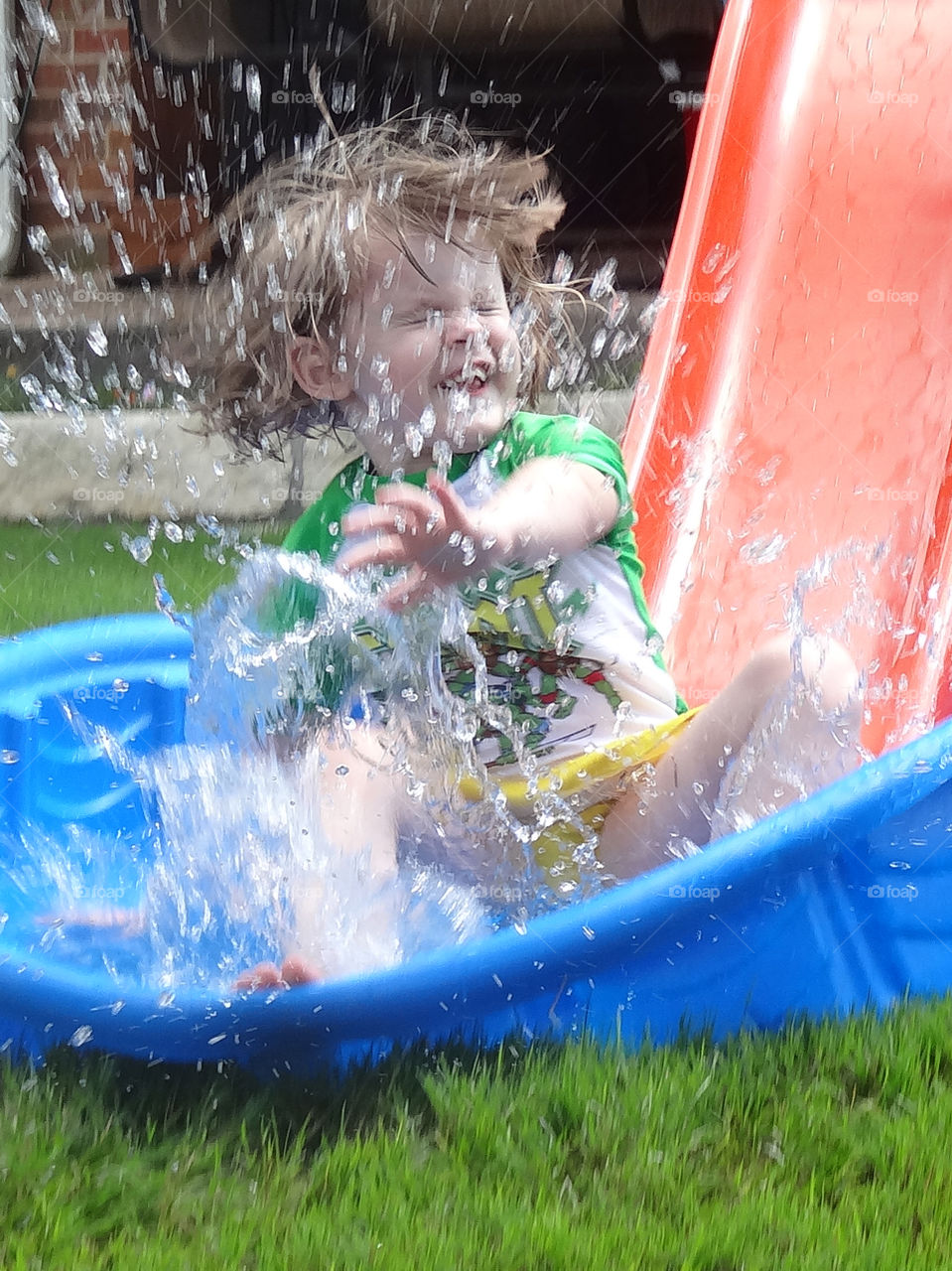 Splash. Summer fun in the backyard